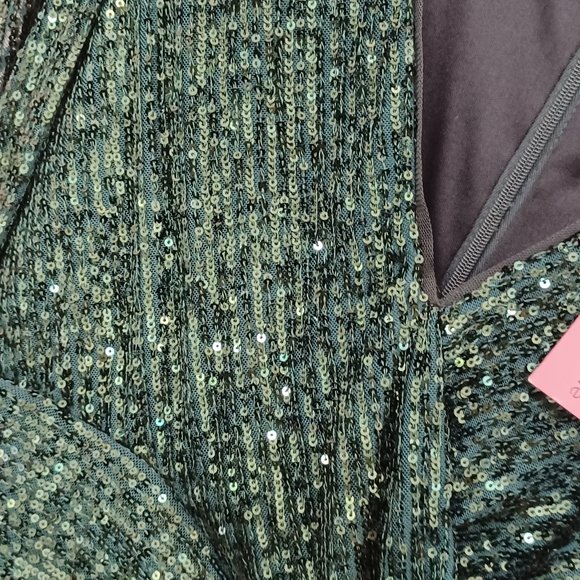 New Aqua Formal Sequined Maxi Formal Evening Dress Gown - Picture 6 of 6